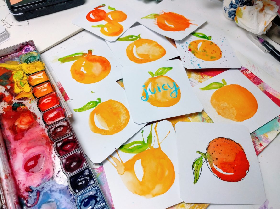Watercolor Techniques For Beginners: 9 Ways to Paint an Orange ...