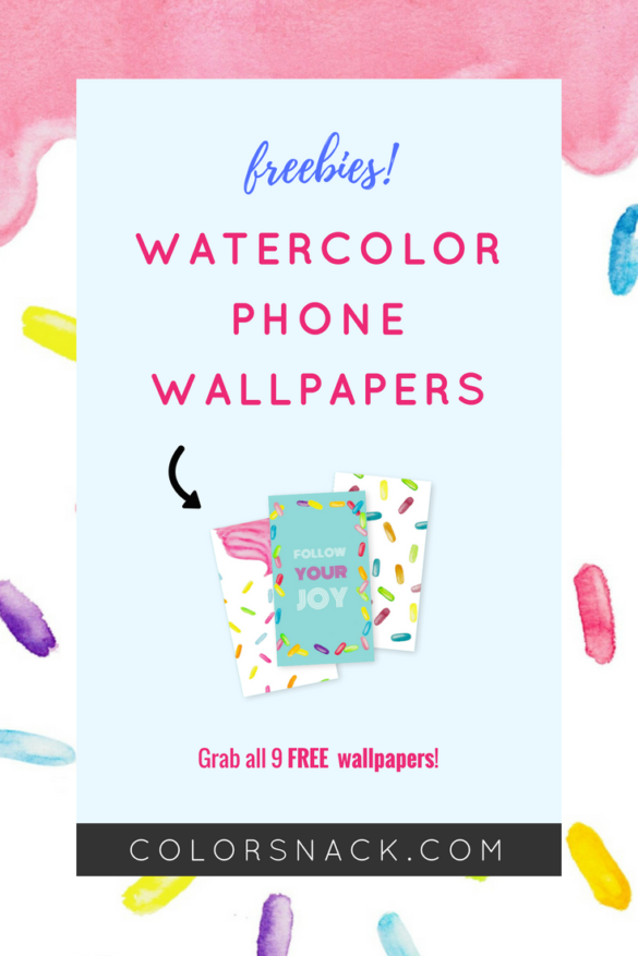 [Freebie] Watercolor Wednesday: Phone Wallpapers - Sprinkle Joy