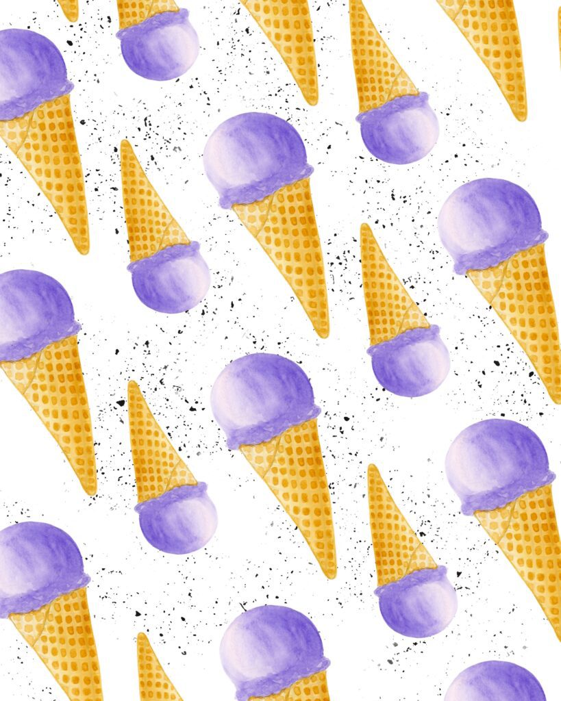 purple watercolor ice cream cones wallpaper